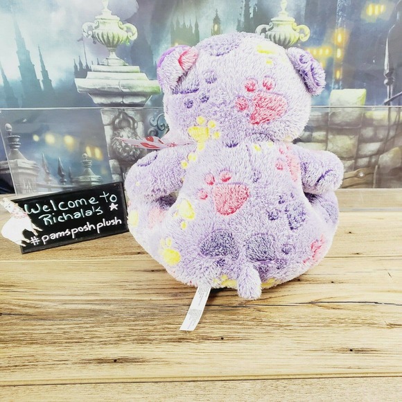 Publix Teddy Bear Plush, 11" HUGS xoxo, Purple, Paw Print, Stuffed Animal - Picture 5 of 6